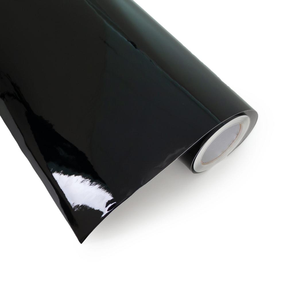 Kiiltävän musta  vinyyli foliokalvo 1,52x30metriä